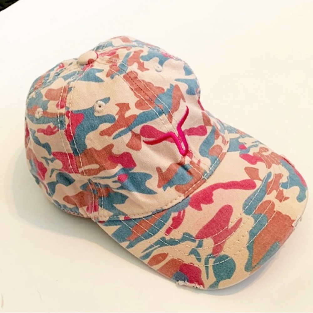 OTTO COLLECTION TEXAS LONGHORNS PINK CAMO YOUTH CAP